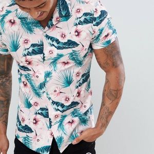 ASOS skinny floral shirt